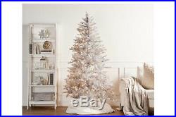 Martha Stewart 7.5' Pre-Lit Designer Tinsel Tree Silver Christmas QVC Home Decor