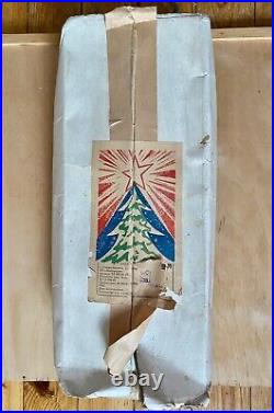 NEVER USED RARE Vintage Aluminum Christmas tree 57/ 145cm Silver Feather tree
