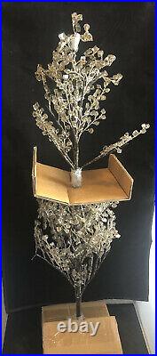 NEW Pottery Barn FACETED MIRROR LARGE Smoke GLASS TREE CHRISTMASBLING (84)