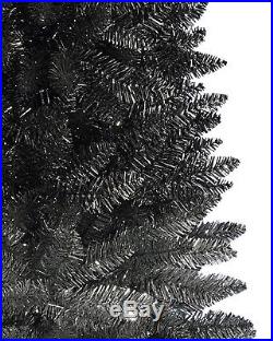 NEW Silver Slim 6' Black Artificial Unlit Christmas tree