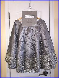 NWT $695 Kim Seybert Neiman Marcus Beaded Silver Luxury Christmas Tree Skirt 62