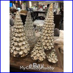 NWT Pottery Barn S/4 MERCURY GLASS TREE LARGE Medium SMALL & Mini CHRISTMAS