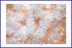 National Tree 7.5 Foot Wispy Willow Grande White Slim Tree with Silver Glitte