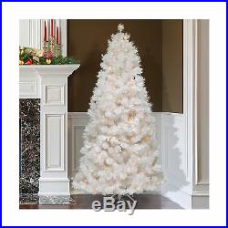 National Tree 7.5 Foot Wispy Willow Grande White Slim Tree with Silver Glitte