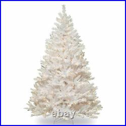 National Tree Company Pine 7' White with Silver Glitter Christmas Tree (Open Box)