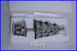 Neiman Marcus 2001 Wind Up Musical Silver Tabletop Christmas Tree