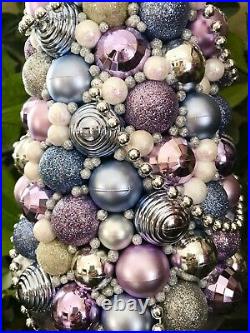 New Handmade Shabby Chic Purple Christmas Tree Centerpiece Holiday Decor