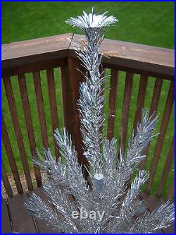 Nice Htf Collector's Vintage 4 Ft Retro Stainless Aluminum Christmas Tree