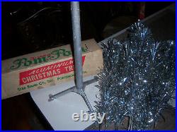 Nice Htf Vtg 2.5 Ft Retro Silver Evergleam Starband Aluminum Xmas Tree #865