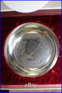 Norman Rockwell 1973 Trimming The Tree Franklin Christmas Sterling Silver Plate