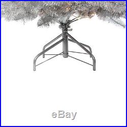 Northlight 4.5' Pre-lit Silver Metallic Artificial Tinsel Christmas Tree
