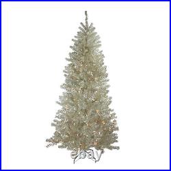 Northlight 6' Soft Metallic Champagne Artificial Tinsel Christmas Tree Clea