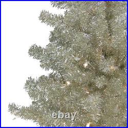 Northlight 6' Soft Metallic Champagne Artificial Tinsel Christmas Tree Clea