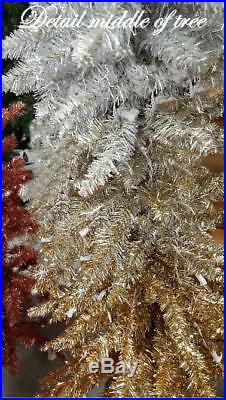 Ombre Gold & Silver Christmas Tree 5 Ft Pre-lit Thanksgiving Halloween Autumn