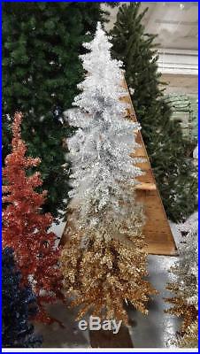 Ombre Gold & Silver Christmas Tree 5 Ft Pre-lit Thanksgiving Halloween Autumn
