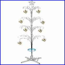 Ornament Display Stand Christmas Tree Rotating Metal Bauble Hook Hanger