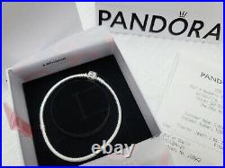 Pandora Silver Bracelet with Christmas Tree Santa European Charms Size M 20