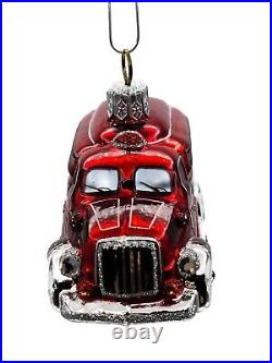 Patricia Breen Brave and True Red Custom CATZ Fire Truck Christmas Tree Ornament