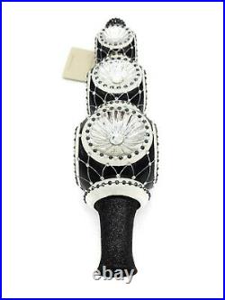 Patricia Breen Majestic Finial Black Silver Christmas Tree Topper Jeweled