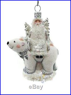 Patricia Breen Polar Clause Pearl Silver Santa Christmas Holiday Tree Ornament