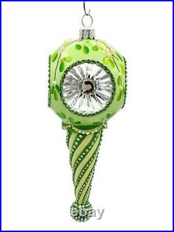Patricia Breen Towle Reflector Mistletoe Ornament Silver Christmas Tree Jeweled