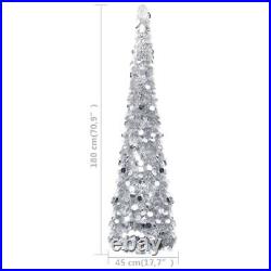 Pop-up Artificial Christmas Tree Silver 47.2inch PET
