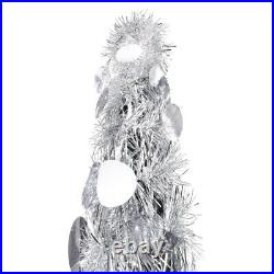 Pop-up Artificial Christmas Tree Silver 6 ft Christmas Decoration