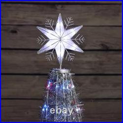 Pre-Lit 6' Color-Changing Tree Décor with 19 Functions (Silver) Chrisrmas Holid