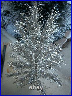 Pretty! Htf Vtg 4ft Retro Silver Aluminum Specialty Aluminum Xmas Tree #48