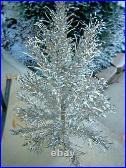 Pretty! Htf Vtg 4ft Retro Silver Aluminum Specialty Aluminum Xmas Tree #48