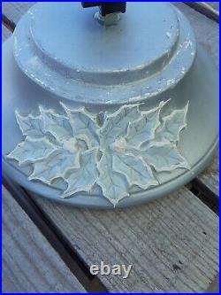 RARE VINTAGE 22 Nowells Mold Flocked Silver Ceramic Christmas Tree withLights