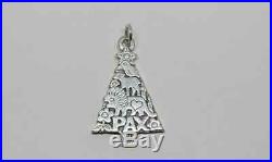 RETIRED James Avery Sterling Silver PAX Lion Heart Christmas Tree Charm UNCUT