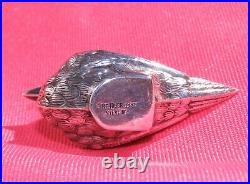 RM Trush Sterling Silver Song Bird Necklace Pendant or Christmas Tree Ornament