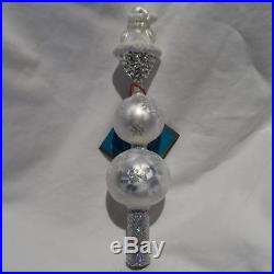 Radko 2005 SILVER CONE CURLS GEM FINIAL RARE Christmas Tree Topper NEW withTag