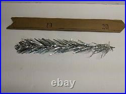 Rare Brite Star brand Vintage Aluminum Silver Christmas Tree 6 1/2 93 branches