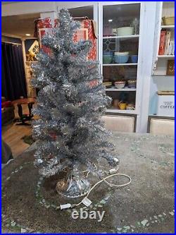 Rare Christopher Radko Shiny Brite Silver Sparkle Christmas Tree