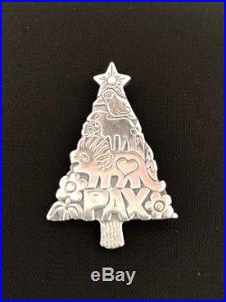 Rare James Avery Sterling Silver Pax Christmas Tree Brooch Pin/Pendant