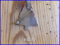 Rare James Avery Sterling Silver Pax Christmas Tree Brooch Pin/Pendant