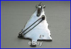 Rare James Avery Sterling Silver Pax Christmas Tree Brooch Pin / Pendant
