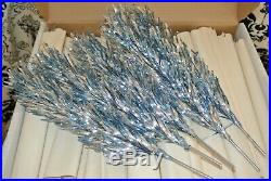 Rare Vintage Blue & Silver 41 Aluminum Christmas Tree Branches Fabulous EUC