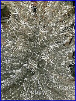 Rare Vintage REVLIS Starlite 8 Ft Silver Aluminum Christmas Tree No Stand or Box