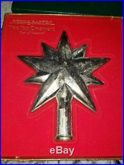 Reed & Barton Tree Top Ornament Star of Wonder Silver Plate Christmas Topper Box