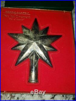 Reed & Barton Tree Top Ornament Star of Wonder Silver Plate Christmas Topper Box