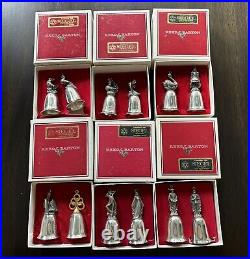 Reed & Barton Twelve Days Of Bells Complete Set Christmas Silver 1980 Annual