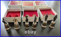 Reed & Barton Twelve Days Of Bells Complete Set Christmas Silver 1980 Annual