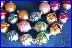 Retired CHRISTOPHER RADKO Silver Christmas Balls Tree Ornament Retro Garland