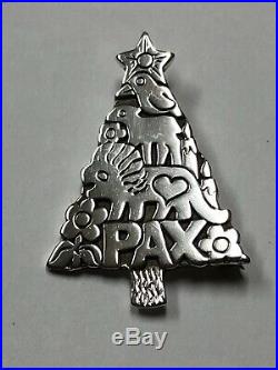 Retired James Avery PAX Sterling silver Christmas Tree Pin Pendant/Charm