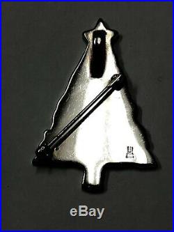 Retired James Avery PAX Sterling silver Christmas Tree Pin Pendant/Charm