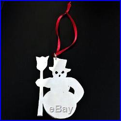 Retired James Avery Sterling Silver Christmas Tree Ornament Snowman Rare