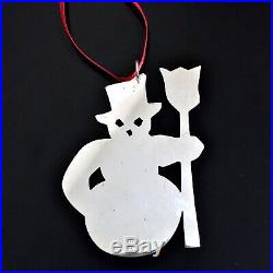 Retired James Avery Sterling Silver Christmas Tree Ornament Snowman Rare